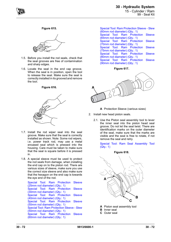 JCB 926 930 940 945 950 Rough Terrain Truck Forklift Service Manual 9813/6600 Printed Book - Image 5