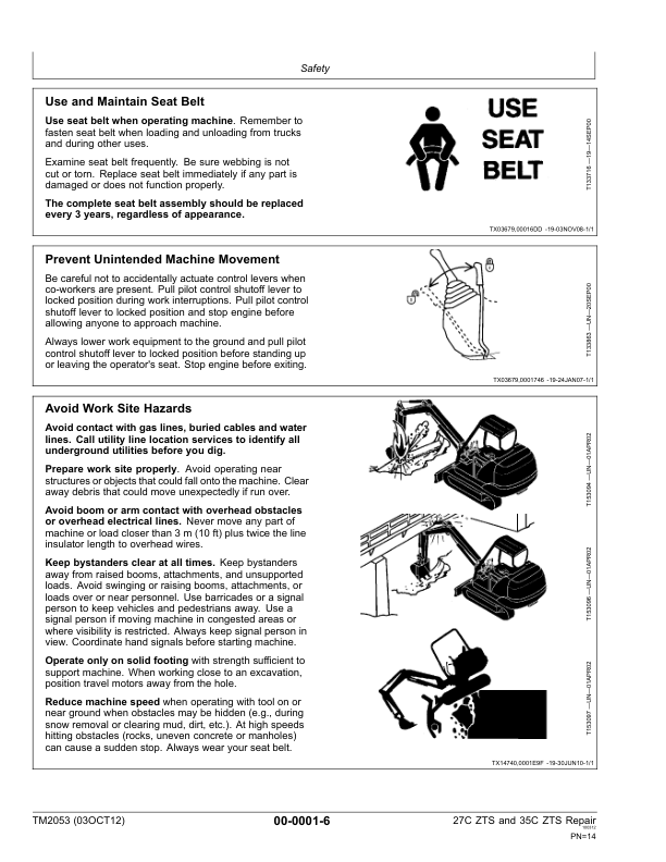 John Deere 27C ZTS 35C ZTS Excavator Repair Manual TM2053 - Image 7