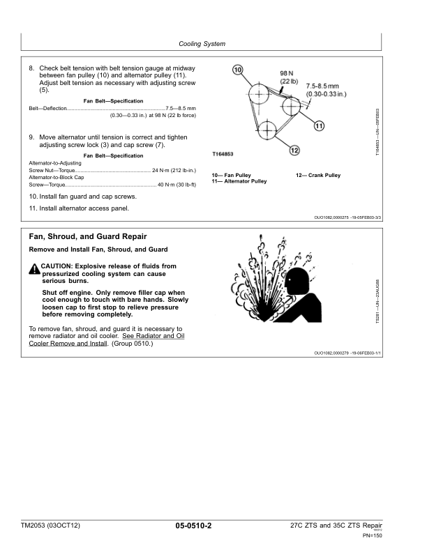 John Deere 27C ZTS 35C ZTS Excavator Repair Manual TM2053 - Image 8