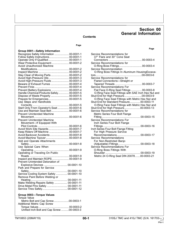 John Deere 310SJ 410J Backhoe Loader Repair Manual TM10853 - Image 5
