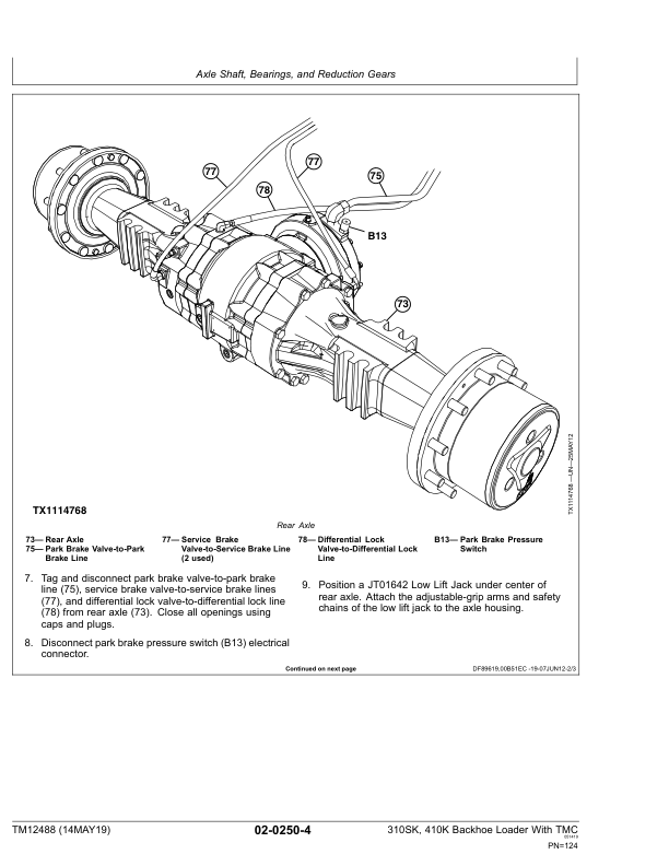 John Deere 310SK 410K TMC Backhoe Loader Repair Manual TM12488 - Image 8