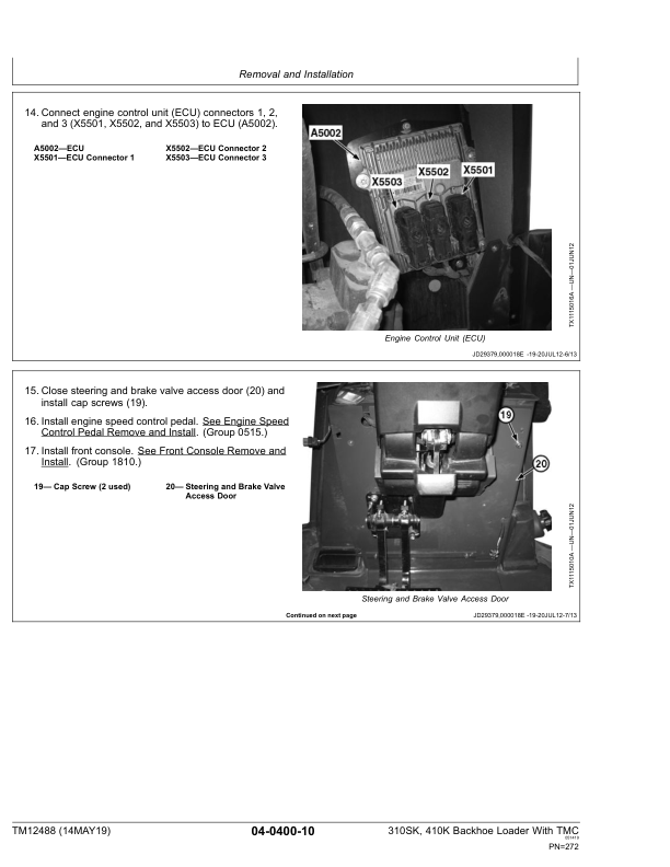 John Deere 310SK 410K TMC Backhoe Loader Repair Manual TM12488 - Image 11