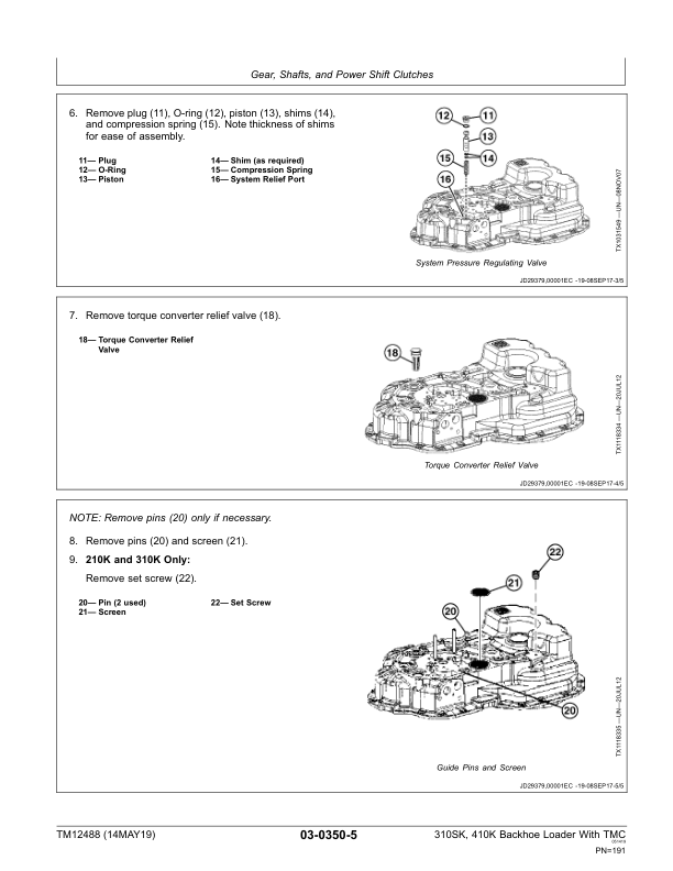 John Deere 310SK 410K TMC Backhoe Loader Repair Manual TM12488 - Image 9