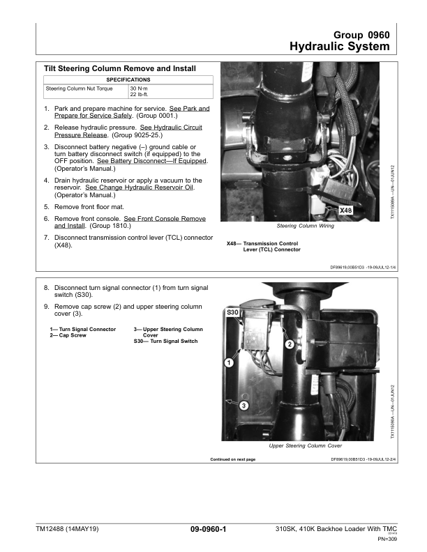 John Deere 310SK 410K TMC Backhoe Loader Repair Manual TM12488 - Image 12