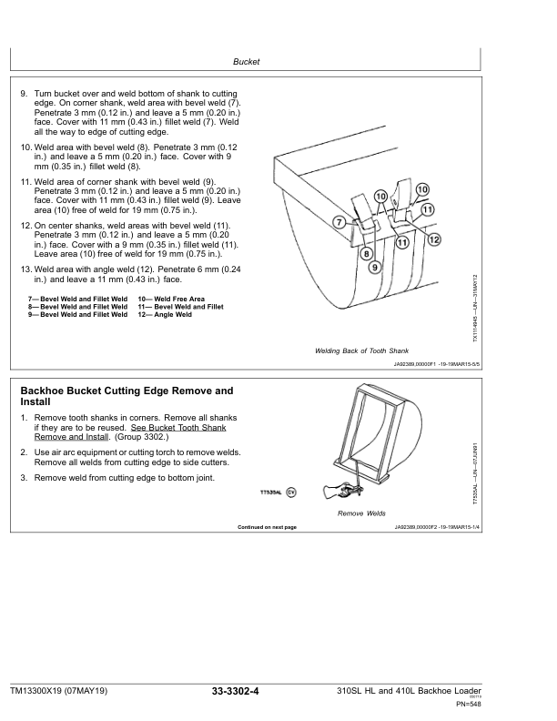 John Deere 310SL HL 410L Backhoe Loader Repair Manual TM13300X19 - Image 11