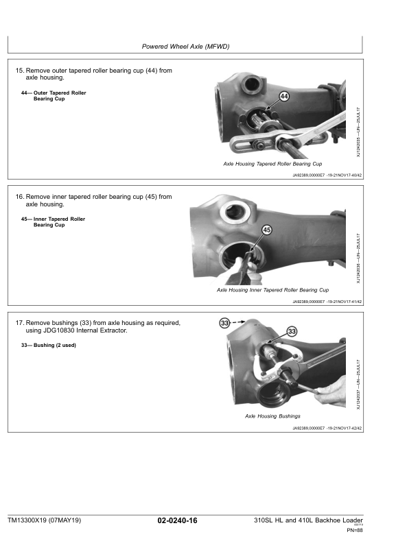 John Deere 310SL HL 410L Backhoe Loader Repair Manual TM13300X19 - Image 12