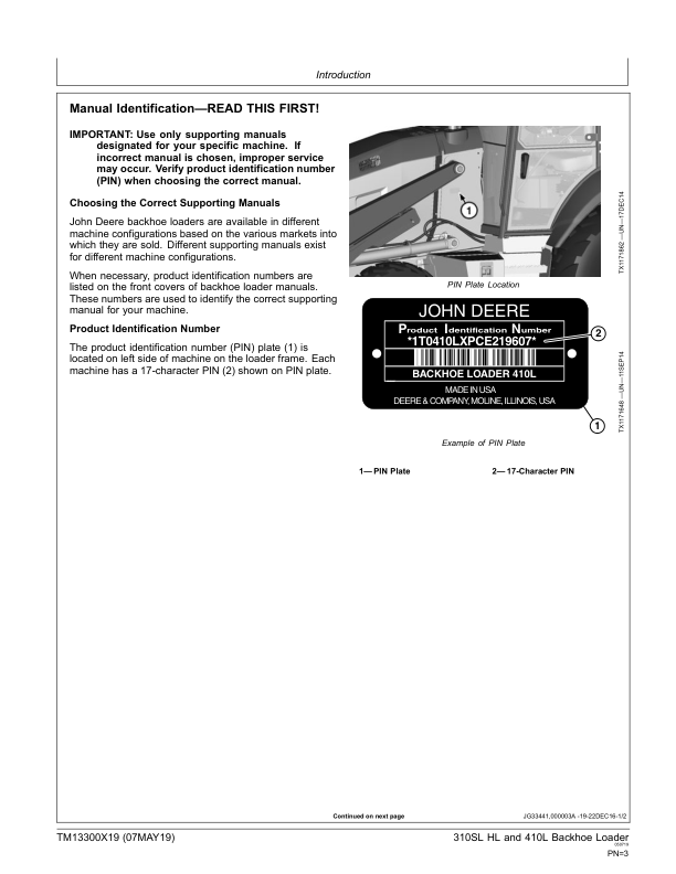John Deere 310SL HL 410L Backhoe Loader Repair Manual TM13300X19 - Image 4