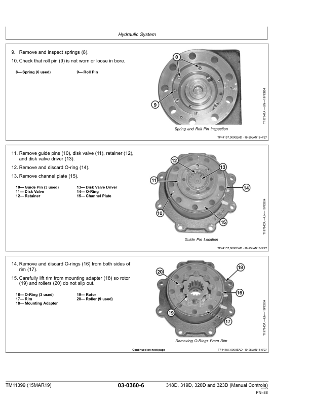 John Deere 318D 319D 320D 323D Skid Steer Loader Repair Manual TM11399 - Image 14