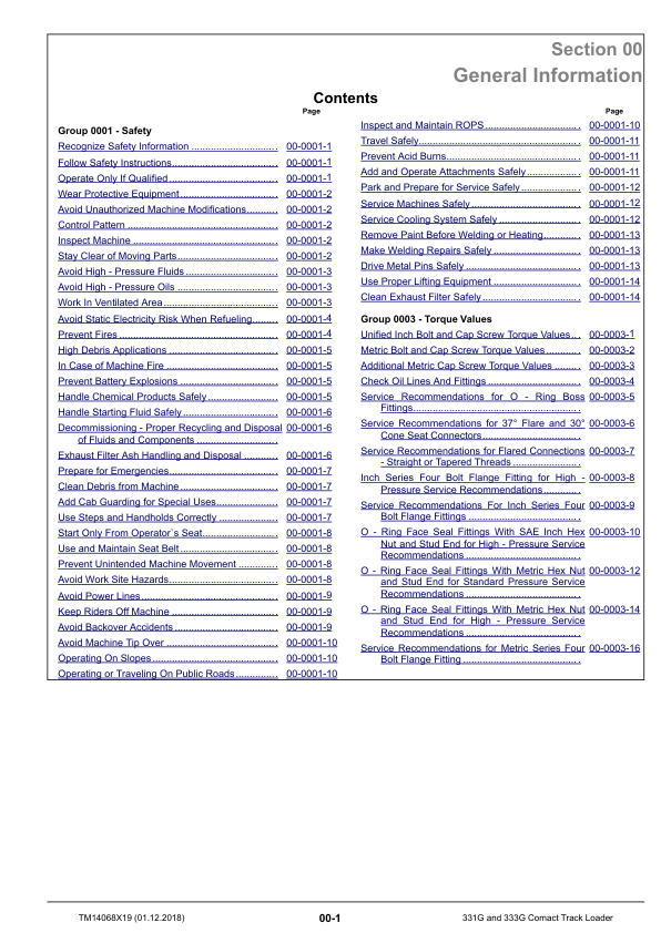 John Deere 331G 333G Compact Track Loader Repair Manual TM14068X19 - Image 6