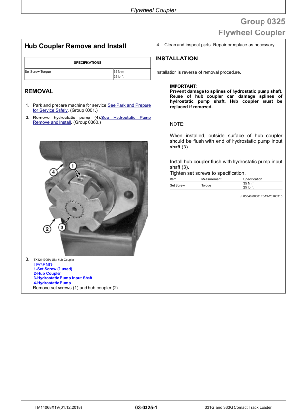 John Deere 331G 333G Compact Track Loader Repair Manual TM14068X19 - Image 15