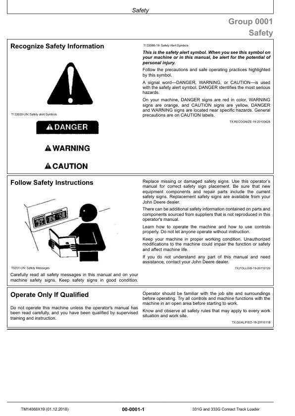 John Deere 331G 333G Compact Track Loader Repair Service Manual TM14068X19 - Image 7