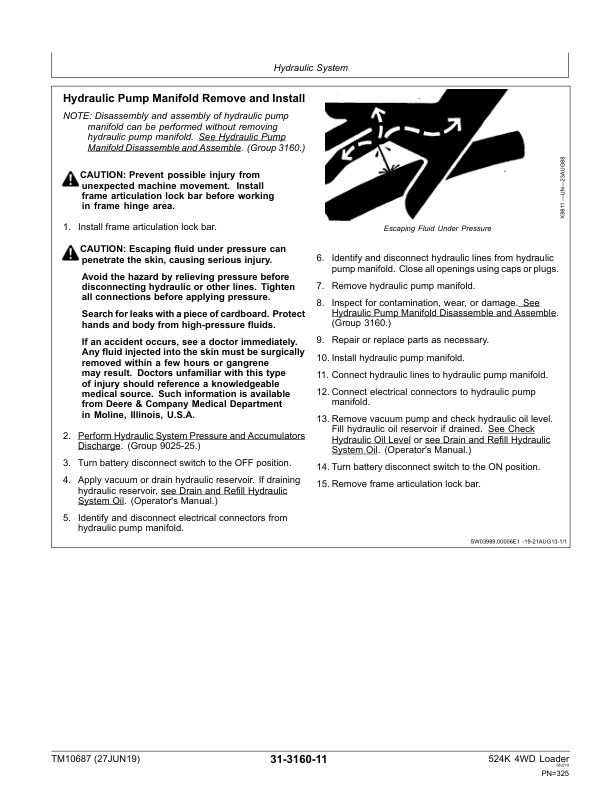 John Deere 524K 4WD Loader Engine 6068HDW74 T3 Repair Manual TM10687 - Image 11