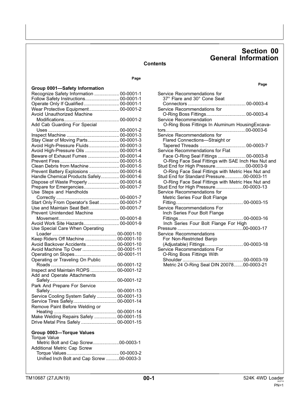 John Deere 524K 4WD Loader Engine 6068HDW74 T3 Repair Manual TM10687 - Image 5