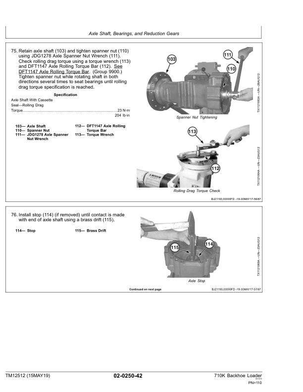 John Deere 710K Backhoe Loader Repair Manual TM12512 - Image 8