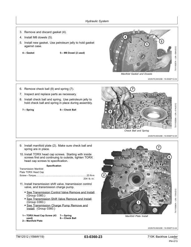 John Deere 710K Backhoe Loader Repair Manual TM12512 - Image 10