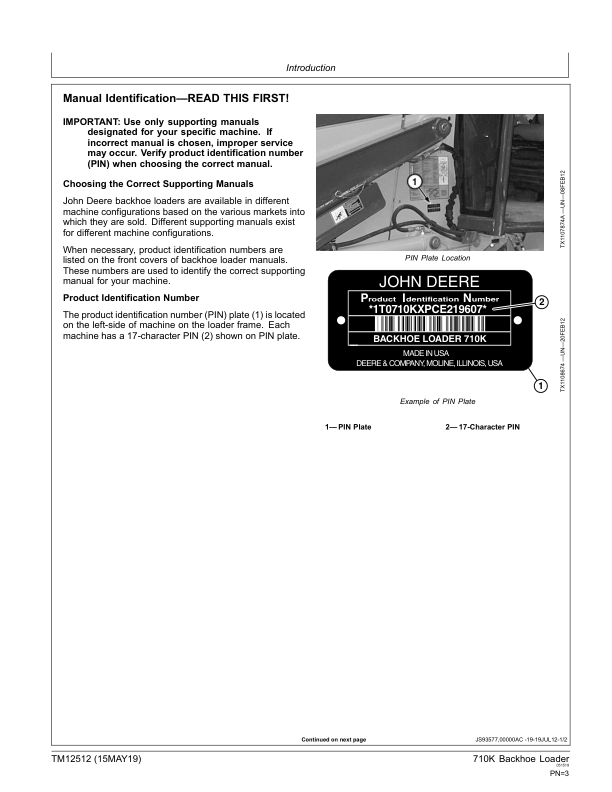 John Deere 710K Backhoe Loader Repair Manual TM12512 - Image 4