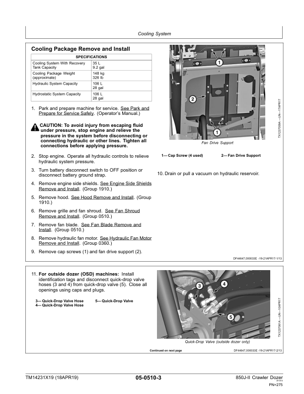 John Deere 850J-II Crawler Dozer Repair Manual TM14231X19 - Image 8