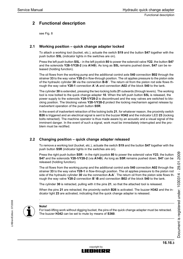 Liebherr A309 R317 Excavator Service Manual - Image 8