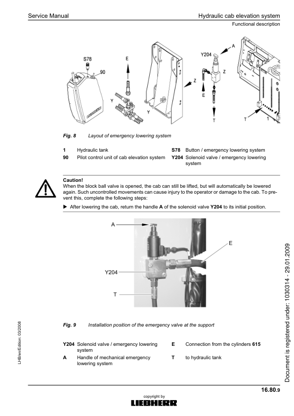 Liebherr A309 R317 Excavator Service Manual - Image 9
