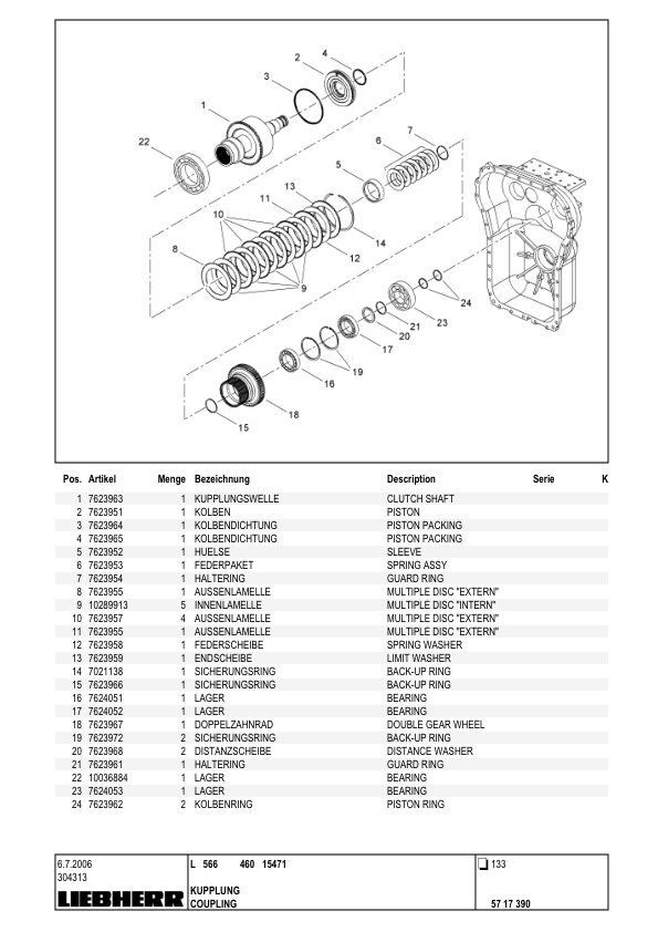 Liebherr L566 Wheel Loader Parts Catalog - Image 9