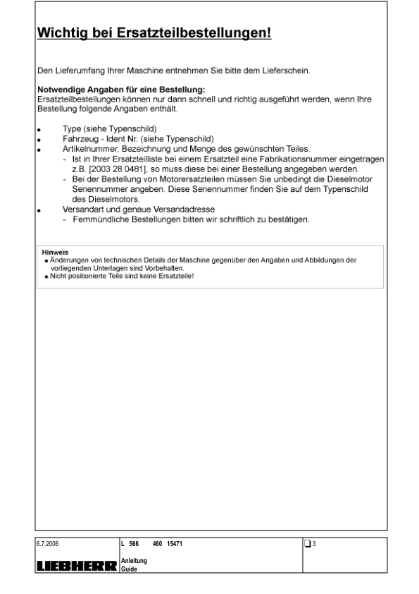 Liebherr L566 Wheel Loader Parts Catalog - Image 3