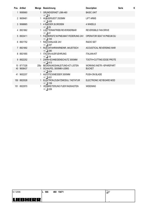 Liebherr L566 Wheel Loader Parts Catalog - Image 7
