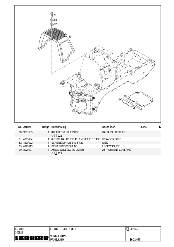 Liebherr L566 Wheel Loader Parts Catalog - Image 10