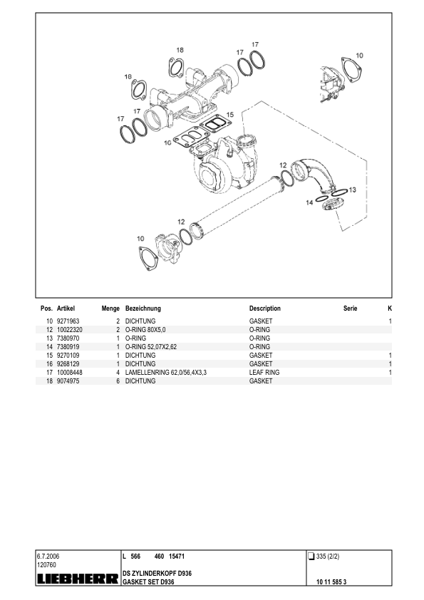 Liebherr L566 Wheel Loader Parts Catalog - Image 11