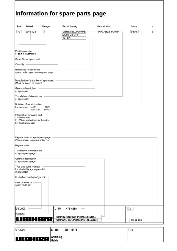 Liebherr L566 Wheel Loader Parts Catalog - Image 6