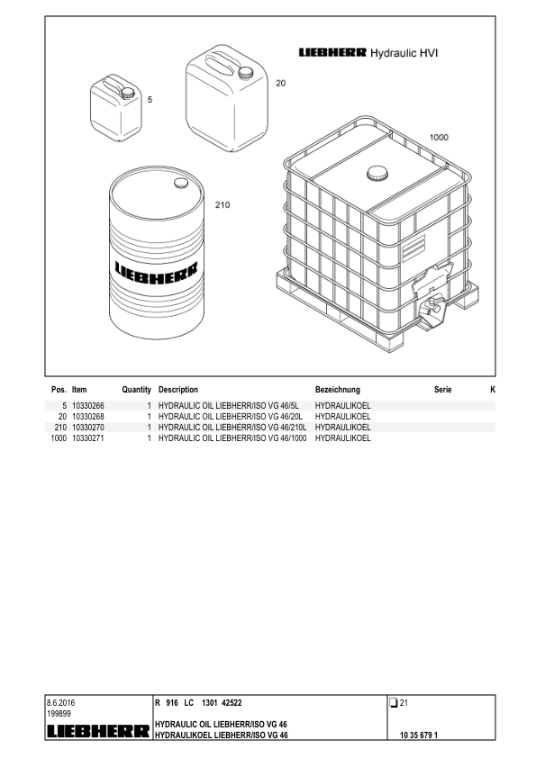 Liebherr R916 LC Excavator Parts Catalog - Image 8