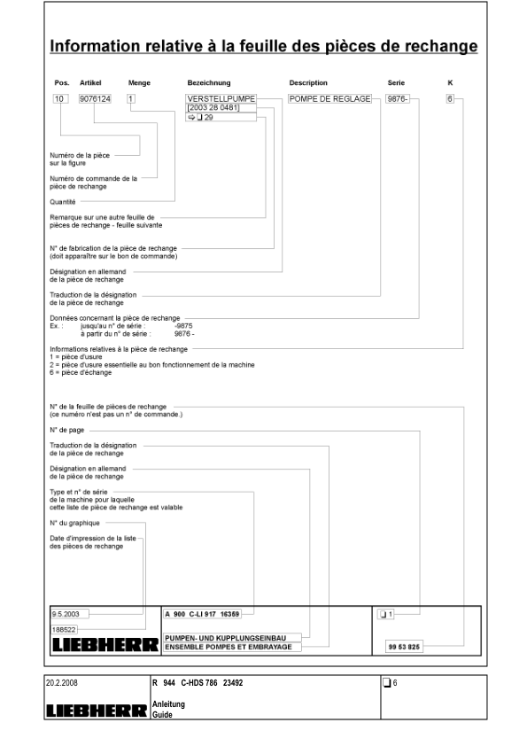 Liebherr R944C-HDS Litronic Excavator Parts Catalog - Image 6