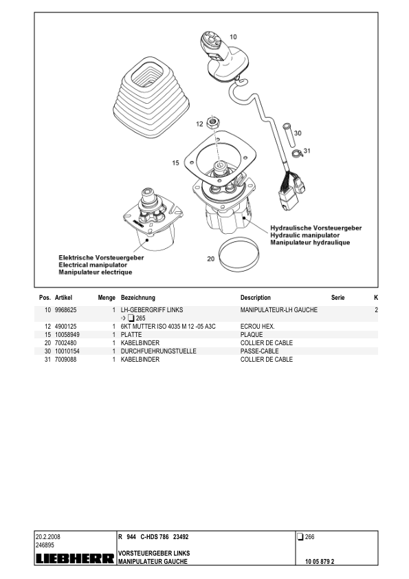 Liebherr R944C-HDS Litronic Excavator Parts Catalog - Image 10