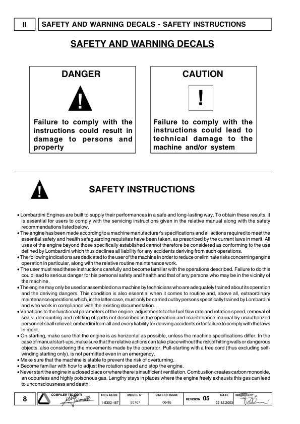 Lombardini 15LD Series Engines Service Manual 9806/3080 - Image 9