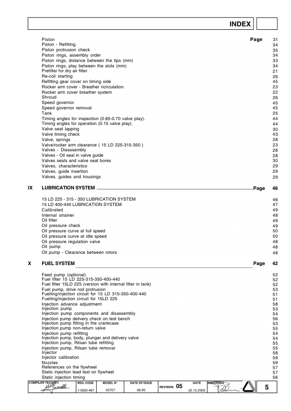 Lombardini 15LD Series Engines Service Manual 9806/3080 - Image 6