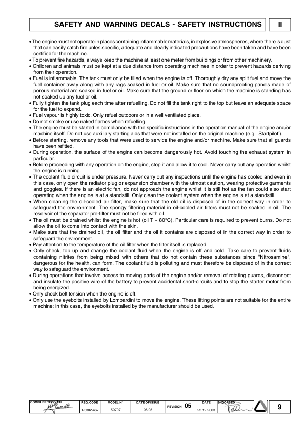 Lombardini 15LD Series Engines Service Manual 9806/3080 - Image 10