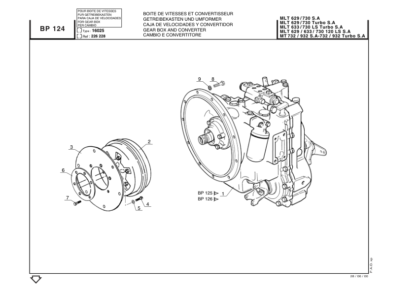Manitou MLT629 MLT633 MLT730 MT732 MT932 Serie A Telehandler Parts Catalog - Image 11