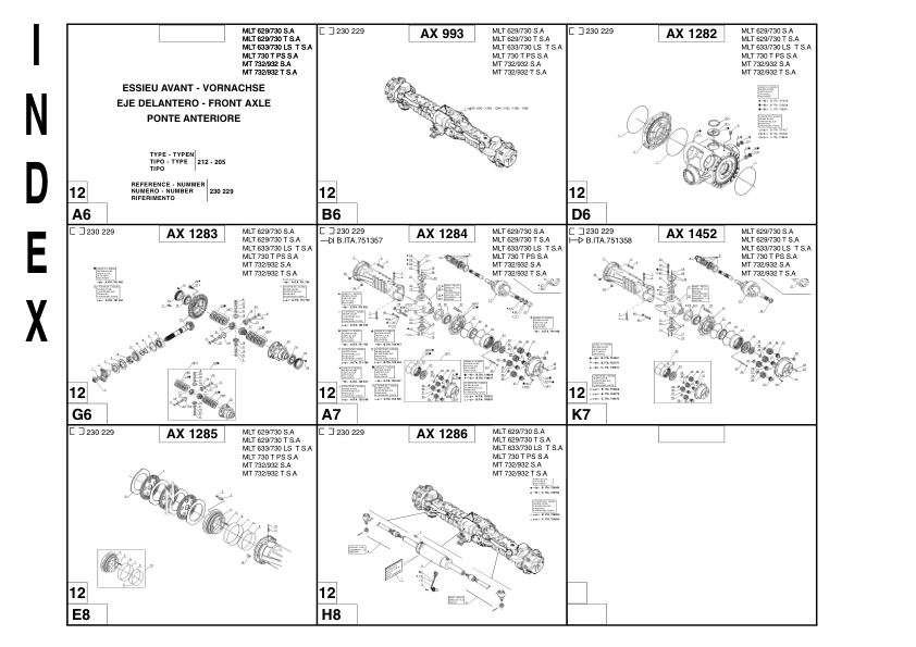 Manitou MLT629 MLT633 MLT730 MT732 MT932 Serie A Telehandler Parts Catalog - Image 12
