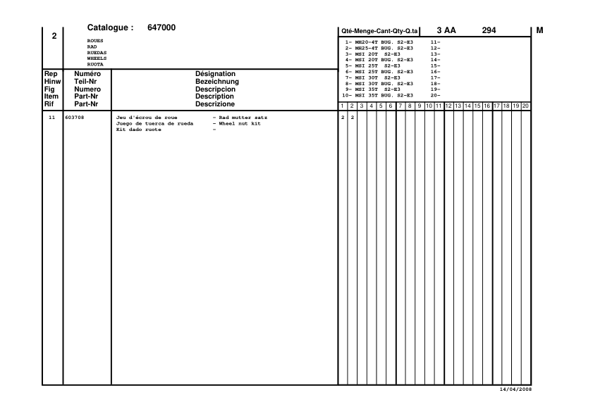 Manitou MSI30D MH25 4 Turbo Series 2-E3 Forklift Parts Catalog - Image 14
