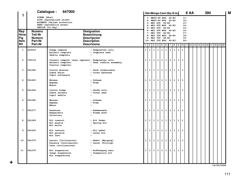Manitou MSI30D MH25 4 Turbo Series 2-E3 Forklift Parts Catalog - Image 10