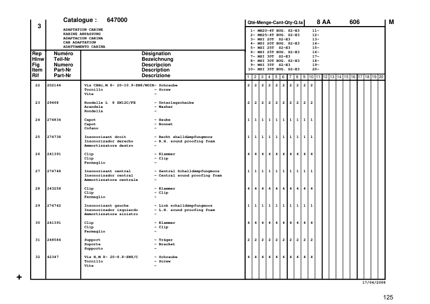 Manitou MSI30D MH25 4 Turbo Series 2-E3 Forklift Parts Catalog - Image 11
