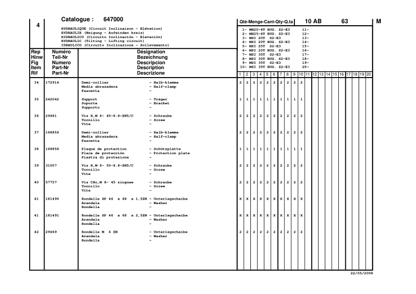 Manitou MSI30D MH25 4 Turbo Series 2-E3 Forklift Parts Catalog - Image 13