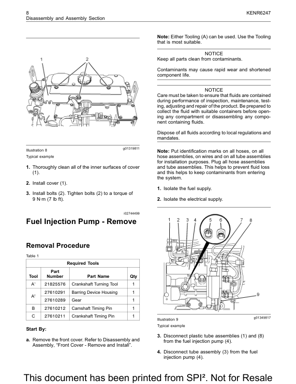 Perkins 1104D Industrial Engines Disassembly and Assembly Manual 9806/5850 - Image 8