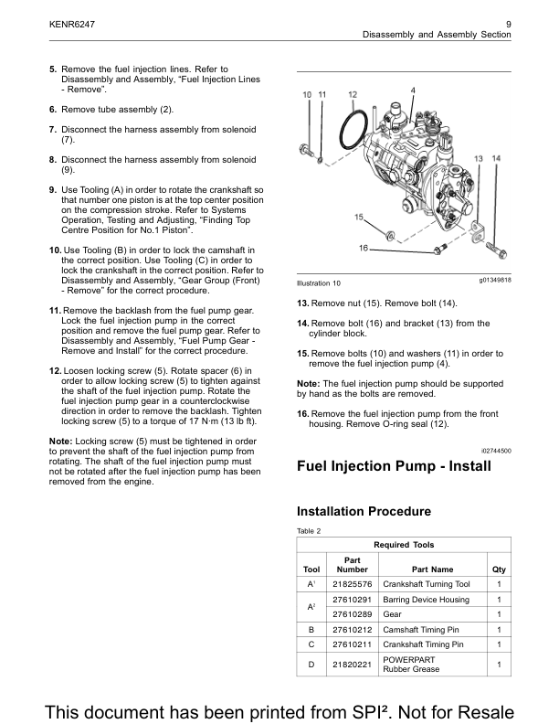 Perkins 1104D Industrial Engines Disassembly and Assembly Manual 9806/5850 - Image 9