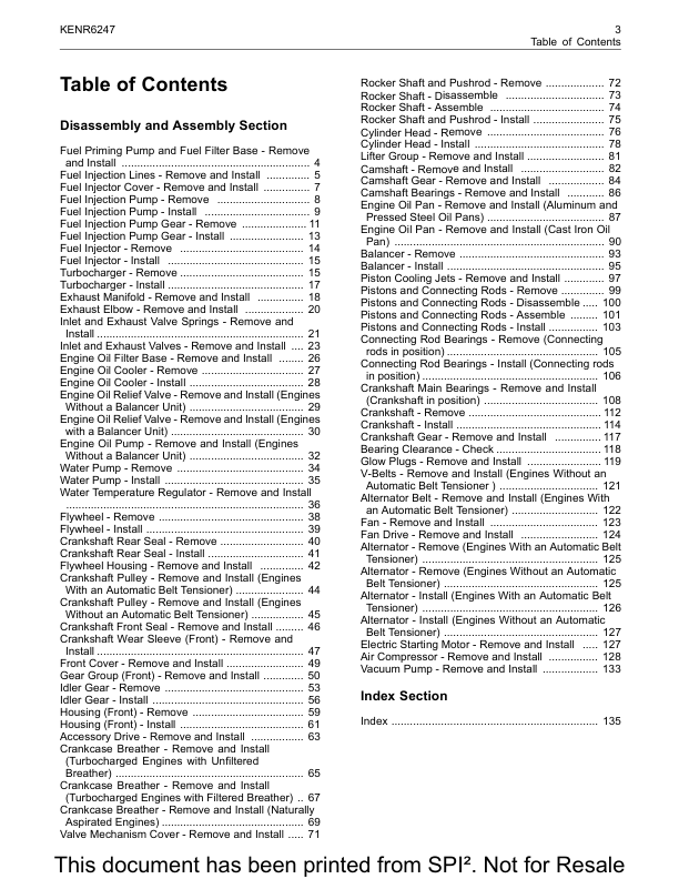 Perkins 1104D Industrial Engines Disassembly and Assembly Manual 9806/5850 - Image 3