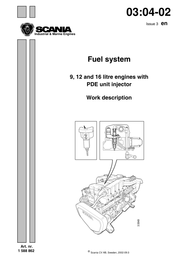 Scania Industrial Marine Engines Fuel System Workshop Manual 9806/5250 - Image 2