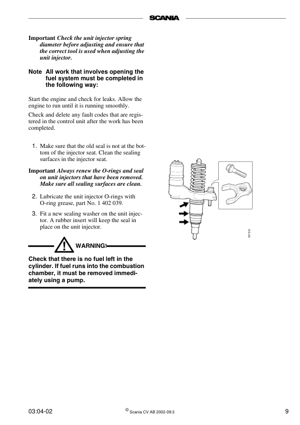 Scania Industrial Marine Engines Fuel System Workshop Manual 9806/5250 - Image 8