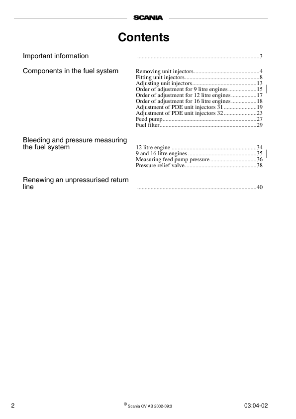 Scania Industrial Marine Engines Fuel System Workshop Manual 9806/5250 - Image 3