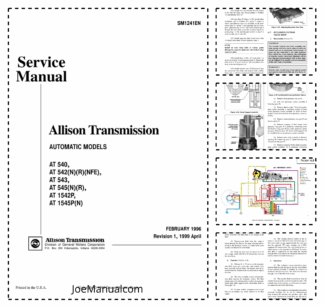 Allison AT 540 AT 542 AT 543 AT 545 AT 1542 AT 1545P N R Automatic Transmission Service Manual