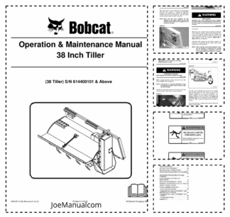 Bobcat 38 Inch Tiller Operation and Maintenance Manual