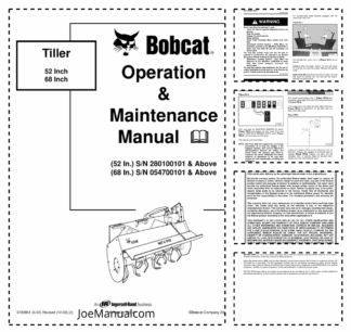 Bobcat 38 Tiller Operation and Maintenance Manual